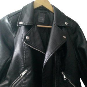 Primark Vegan Leather Jacket Moto-style Jacket Size 6
